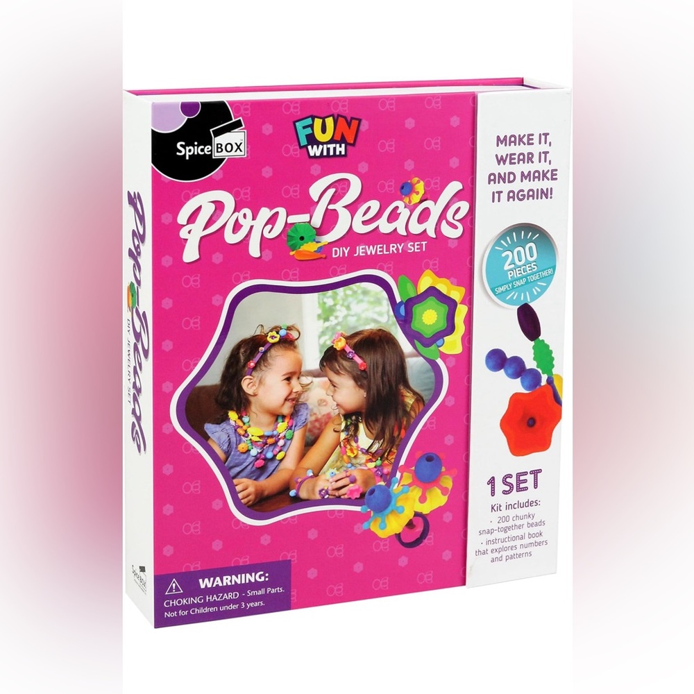 SpiceBox Snap Pop-Beads Jewelry💎Making Kit for Girls👧🏻 Arts&CraftsActivitySet